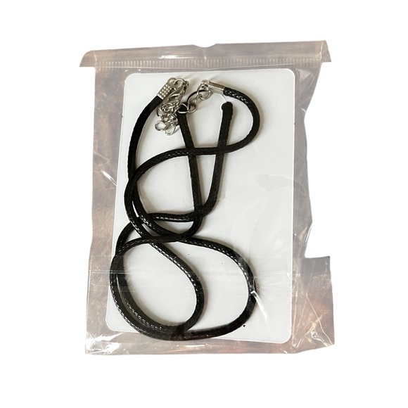 Necklaces Set of 3 New Glass Black Corded Rope - Picture 3 of 9